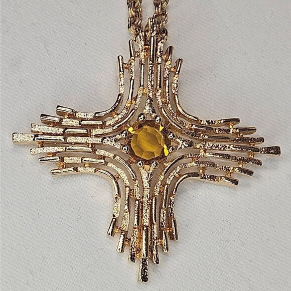 Gold Cross Coventry Pendant Necklace - Picture 1 of 10